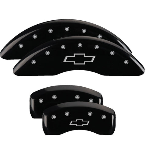 MGP 4 Caliper Covers Engraved Front & Rear MGP Black finish silver ch - 56002SMGPBK