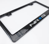 NRG Carbon License Plate Frame/ Fiber Poly Dip Finish Wet w/ NRG Logo - CARB-P200NRG