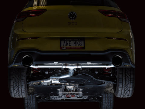AWE 2022 VW GTI MK8 Touring Edition Exhaust - Diamond Black Tips - 3015-33658