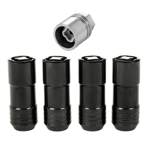 McGard Wheel Lock Nut Set - 4pk. (Cone Seat) M14X2.0 / 13/16 Hex / 2.25in. Length - Black - 24208