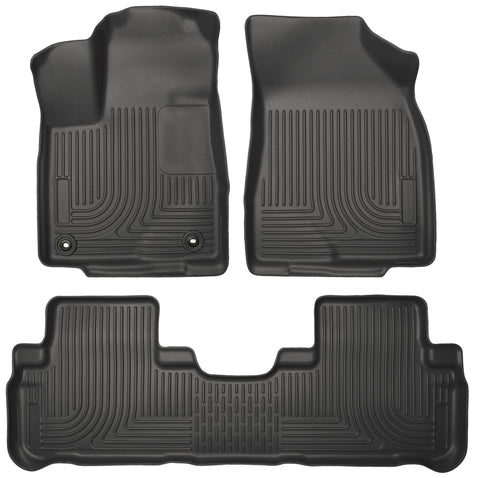 Husky Liners 14 Toyota Highlander Weatherbeater Black Front & 2nd Seat Floor Liners - 99601