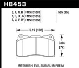 Hawk 03-06 Evo / 04-09 STi / 09-10 Genesis Coupe (Track Only) / 2010 Camaro SS DTC-30 Race Front Bra - HB453W.585