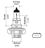 Hella Bulb H13 12V 60/55W P264T T4 +50 - H13P50