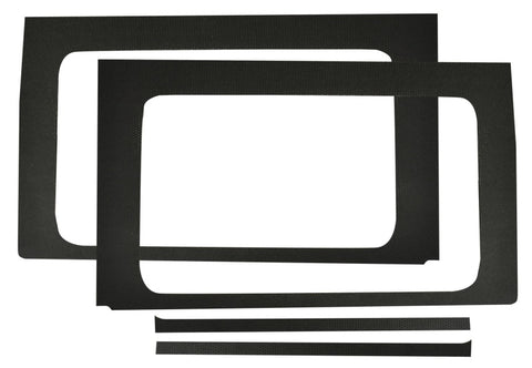DEI 18-23 Jeep Wrangler JL 4-Door Boom Mat Rear Side Window Trim - 4 Piece - Black Leather Look - 50177