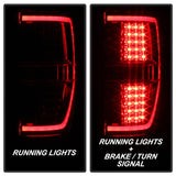 xTune 09-14 Ford F-150 Light Bar LED Tail Lights - Red Clear (ALT-JH-FF15009-LBLED-RC) - 9042201