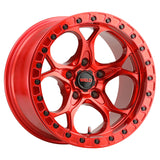 Weld Off-Road W906 17X9 Ledge Beadlock 5X127 ET-12 BS4.50 Candy Red / Red Ring 71.5 - W90679075450