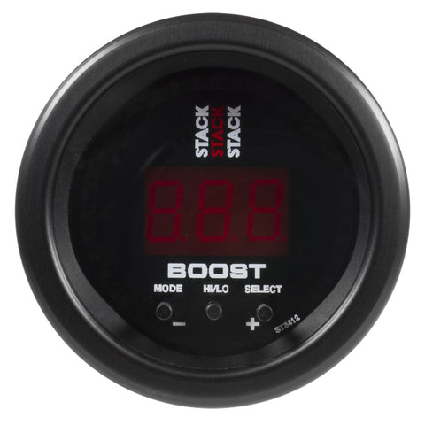 Autometer Stack 52mm -1 to +2 Bar (-30INHG to +30 PSI) Boost Controller - Black - ST3412