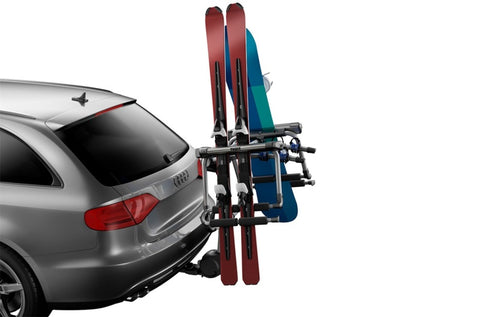 Thule Tram Ski/Snowboard Rack (Req. Thule Hanging Hitch Bike Rack to Mount) - Black/Silver - 9033