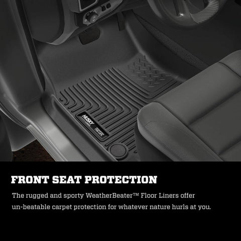 Husky Liners 09-10 Dodge Ram 1500/2500/3500 WeatherBeater Front Row Black Floor Liners - 18001