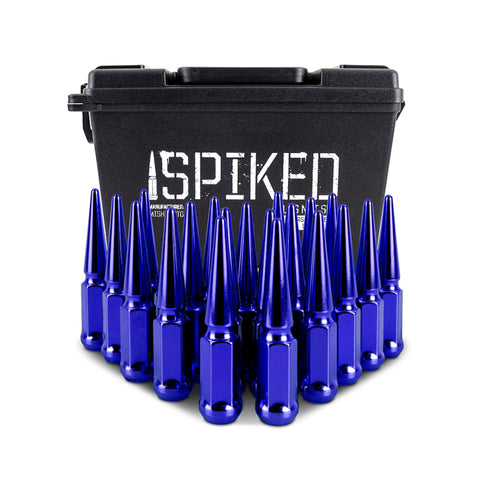 Mishimoto Steel Spiked Lug Nuts M12x1.5 20pc Set - Blue - MMLG-SP1215-20BL