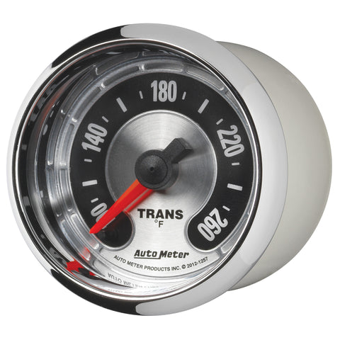 Autometer American Muscle 52mm Full Sweep Electric 100-260 Deg F Transmission Temperature Gauge - 1257