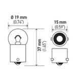 Hella Bulb 5008 12V 10W BA15s B6 - 5008