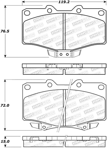 StopTech Street Brake Pads - Front - 308.06110