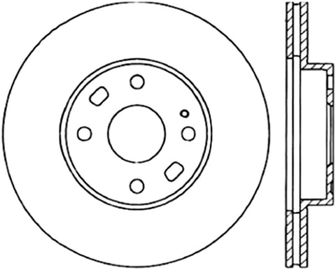 StopTech Power Slot 94-97/99-05 Mazda Miata (01-05 Normal Suspension Only) SportStop Cryo Slotted F - 126.45050CSR