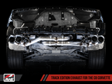 AWE Tuning 2020 Chevrolet Corvette (C8) Track Edition Exhaust - Quad Diamond Black Tips - 3020-43086