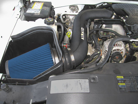 Airaid 04-05 GM 2500/3500 Pickup / 6.6L DSL MXP Intake System w/ Tube (Dry / Blue Media) - 203-229