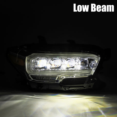 AlphaRex 16-20 Toyota Tacoma NOVA LED Projector Headlight Plank Style Alpha Black w/Activation Light - 880705