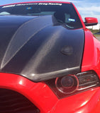 Anderson Composites 2013-2014 Ford Mustang Type-CJ Carbon Fiber Cowl Hood - AC-HD13FDMU-CJ