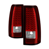 Xtune Chevy Silverado 1500/2500/3500 03-06 LED Tail Lights Red Clear ALT-ON-CS03-LED-RC - 5008787