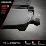 Go Rhino 4in Oval Hitch Step - Black - 460B