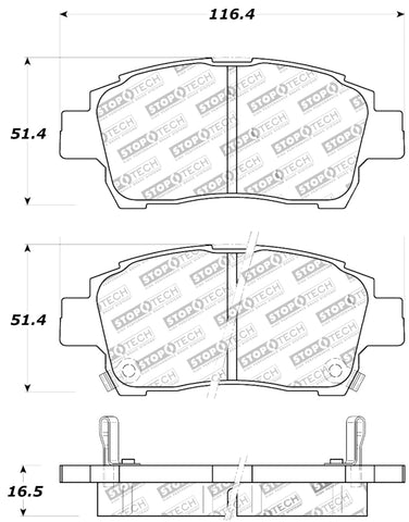 StopTech Performance 00-05 Celica GT-S Rear Brake Pads - 309.08230