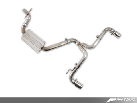 AWE Tuning Mk6 GTI Performance Catback - Chrome Silver Round Tips - 3015-32036