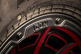 ICON Victory 17x8.5 5x5 -6mm Offset 4.5in BS Satin Black w/Red Tint Wheel - 3017857345SBRT