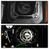 Spyder Volkswagen Golf VII 14-16 Projector Headlights DRL LED Red Stripe Blk PRO-YD-VG15-RED-DRL-BK - 5080592