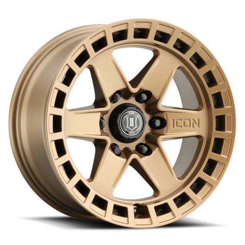 ICON Raider 17x8.5 6x5.5 0mm Offset 4.75in BS Satin Brass Wheel - 3417858347BS