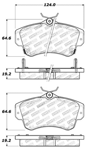 StopTech Street Touring 03-05 Dodge SRT-4 Front Brake Pads - 308.08410