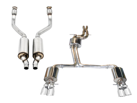 AWE Tuning Audi B8 / B8.5 S5 Cabrio Touring Edition Exhaust - Non-Resonated - Chrome Silver Tips - 3415-42034