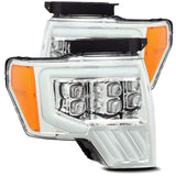 AlphaRex 09-14 Ford F-150 NOVA LED Projector Headlights Plank Style Chrome w/Activ Light/Seq Signal - 880191