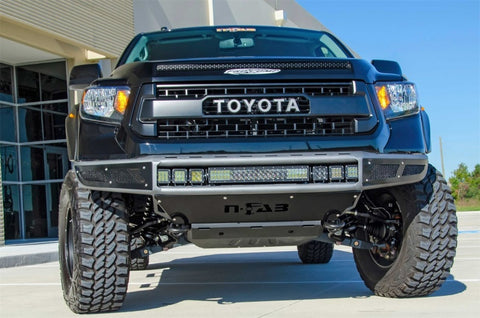 N-Fab M-RDS Front Bumper 14-17 Toyota Tundra - Tex. Black w/Silver Skid Plate - T141MRDS-TX