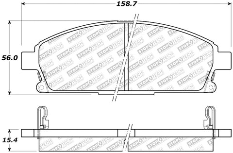 StopTech Street Select Brake Pads - Rear - 305.06910