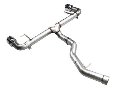 AWE 19-23 BMW 330i / 21-23 BMW 430i Base G2X Track Edition Axle Back Exhaust - Chrome Silver - 3020-32429