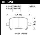 Hawk 05-07 Cobalt SS / 08-09 HHR / 04+ Malibu / 07A+ G5 GT / 06+ G6 / HPS Street Front Brake Pads - HB524F.740