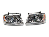Raxiom 04-08 Ford F-150 Axial Series OEM Style Replacement Headlights- Chrome Housing (Clear Lens) - T551341