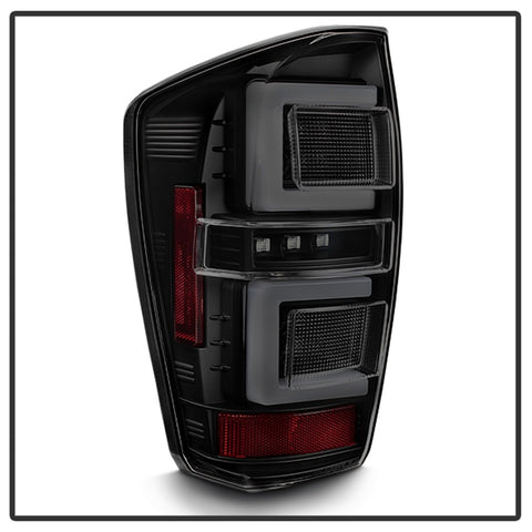 Spyder 16-17 Toyota Tacoma LED Tail Lights - Black Smoke (ALT-YD-TT16-LED-BSM) - 5085740