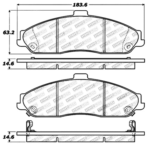 StopTech Performance 04-08 Cadillac XLR/XLR-V / 97-10 Corvette / 05-06 Pontiac GTO Front Brake Pads - 309.07310