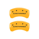 MGP 4 Caliper Covers Engraved F & R Gen 4/Camaro Yellow Finish Black Char 2000 Chevrolet Camaro - 14027SCA4YL