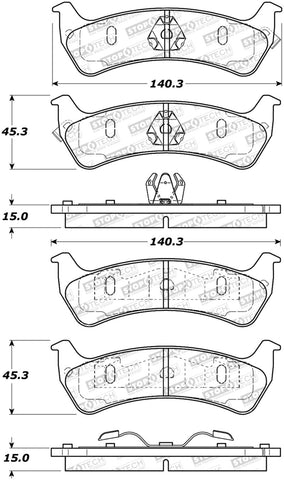 StopTech Street Brake Pads - Rear - 308.06250