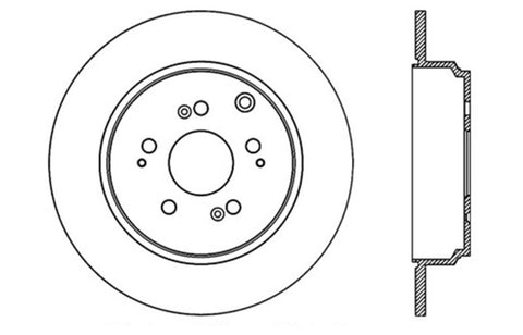 StopTech Slotted & Drilled Sport Brake Rotor - 127.40072R