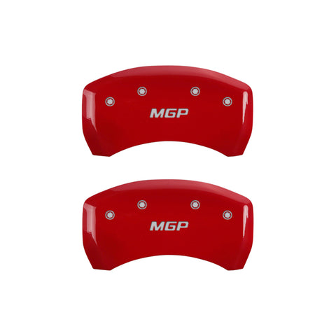 MGP 4 Caliper Covers Engraved Front & Rear MGP Red finish silver ch - 35020SMGPRD