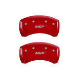 MGP 4 Caliper Covers Engraved Front & Rear MGP Red finish silver ch - 14235SMGPRD