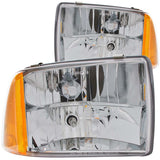 ANZO 1995-1997 Chevrolet Blazer Crystal Headlights Chrome 1pc - 111078