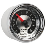 Autometer American Muscle 52mm Full Sweep Electric 30 In Hg.-Vac/30PSI Boost Vacuum Gauge - 1259