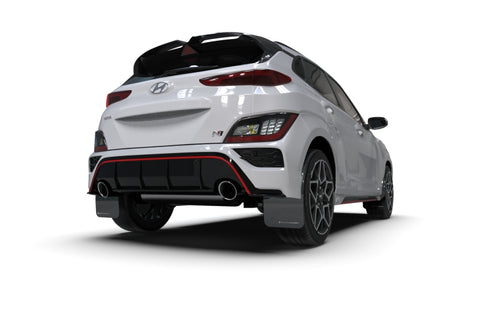 Rally Armor 2022 Hyundai Kona N Black UR Mud Flap w/ Grey Logo - MF83-UR-BLK-GRY