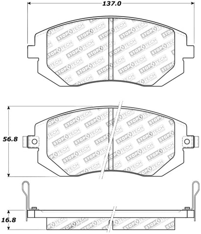 StopTech Street Touring 03-05 WRX/ 08 WRX Front Brake Pads - 308.09290