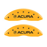 MGP 4 Caliper Covers Engraved Front & Rear Acura Yellow Finish Black Char 2017 Acura ILX - 39020SACUYL