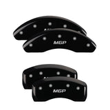 MGP 4 Caliper Covers Engraved Front & Rear MGP Black Finish Silver Char 2017 Hyundai Veloster - 28188SMGPBK